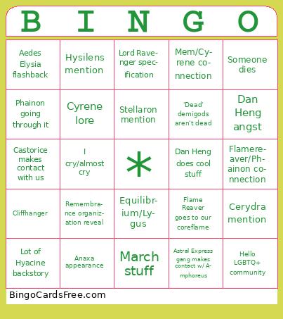 Star Rail 3.3 Quest Bingo