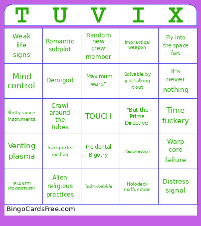 Star Trek Bingo Card 2