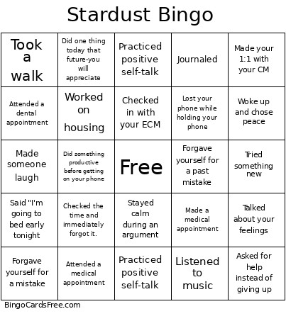 Stardust Bingo Card