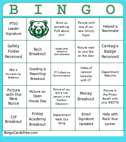 Stay Gold Bingo Card