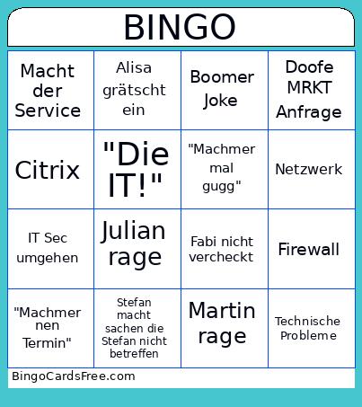 steh auf Bingo