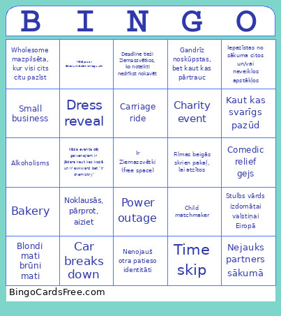 Stella Bingo Card