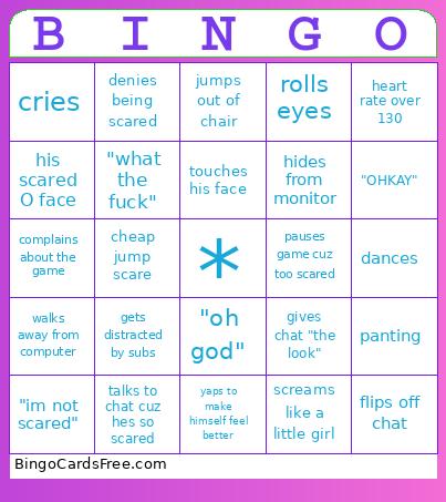 STILLY HORROR BINGO