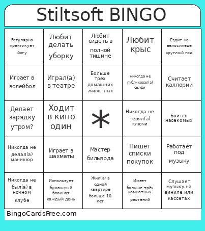 Stiltsoft Bingo Card 2