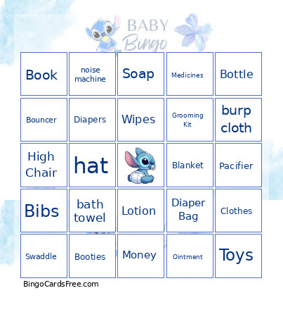 STITCH Bingo Card