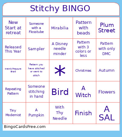 Stitchy Bingo Card