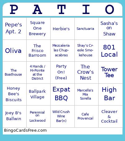 STL Patio Challenge Bingo