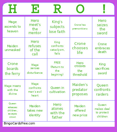 Story Arc Bingo Card