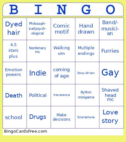 Story driven games Bingo