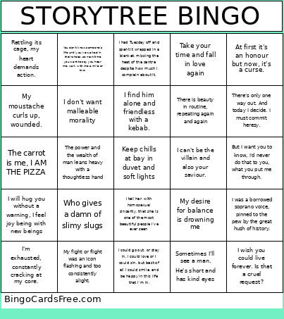 StoryTree Bingo Card