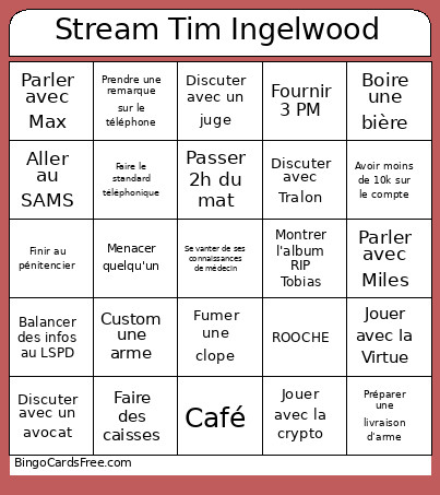 Stream Tim Ingelwood Bingo Card