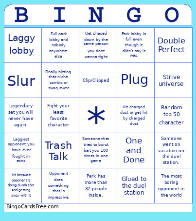 Strive Bingo Card