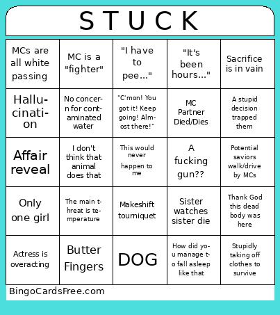 Stuck Movies Bingo