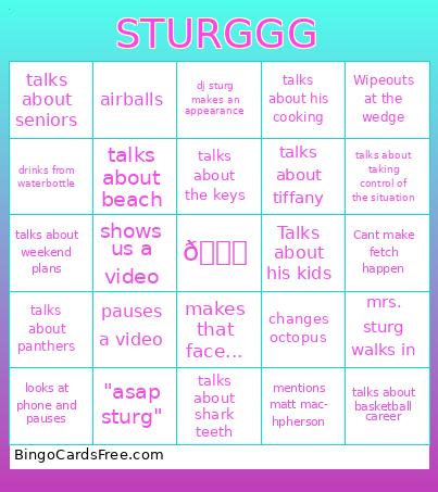 STURGGG Bingo