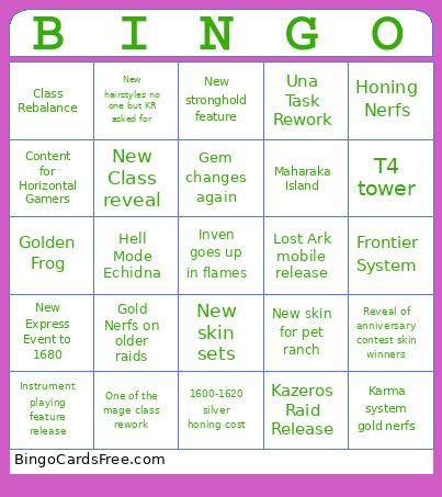 Summer 2025 LoA On Bingo