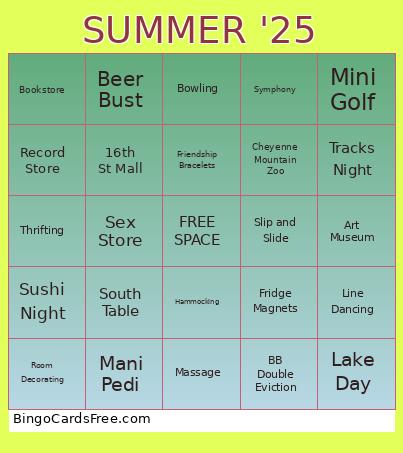 Summer '25 Bingo