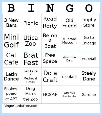 Summer Bingo