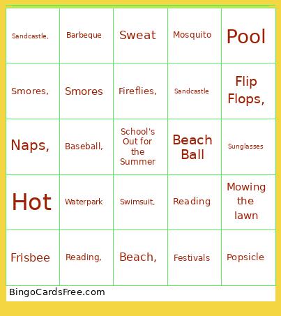Summer Bingo