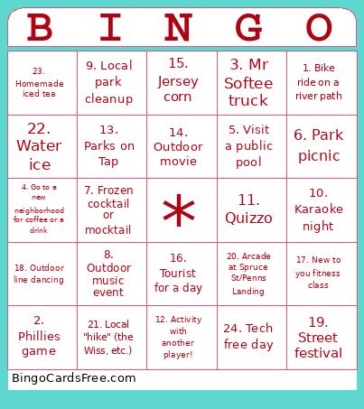Summer Bingo