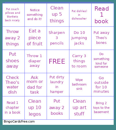 Summer Bingo Card