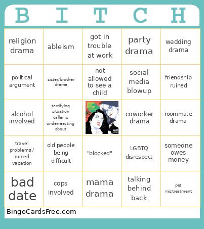 SUMMER BITCHATHON Bingo