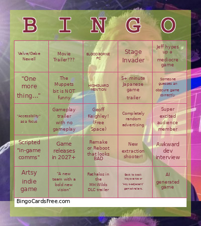 Summer Gamesfest 2026 Bingo Card 3