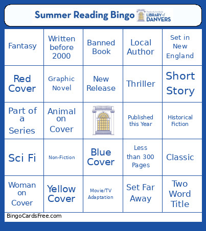 Summer Reading Bingo Card