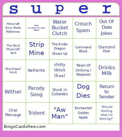 Super Bingo Card