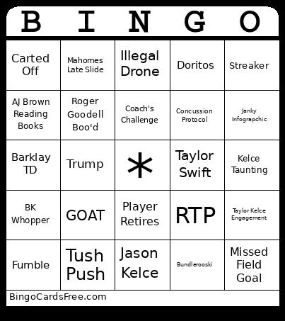 Super Bowl LIX Bingo