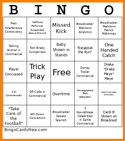 Super Bowl LX Bingo Card 2