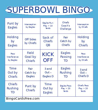 SUPERBOWL Bingo Card 2