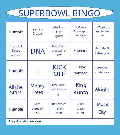 SUPERBOWL BINGO