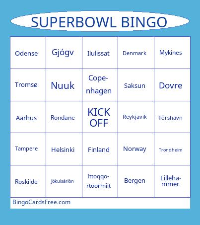 SUPERBOWL BINGO