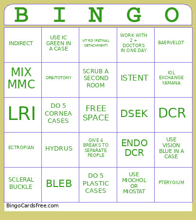 SURGICAL TECH WEEK Bingo Card