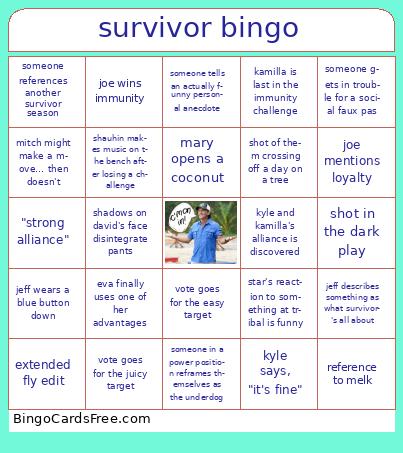 survivor bingo
