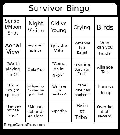 Survivor Bingo