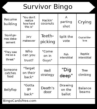 Survivor Bingo