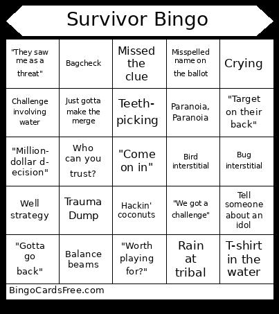 Survivor Bingo