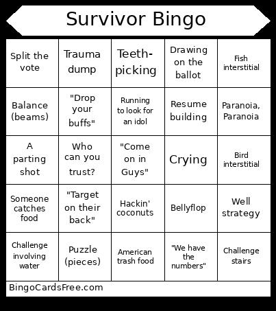 Survivor Bingo