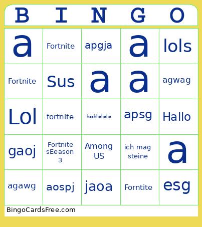 Sussy Bingo