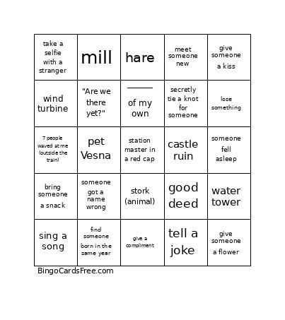 Svatba Bingo Card