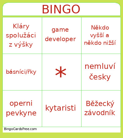 Svatba Bingo Card