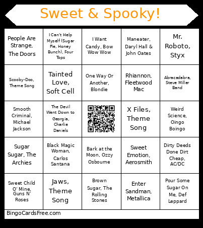 Sweet & Spooky! Bingo Card