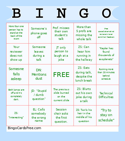 Symposium 26’ Bingo Card