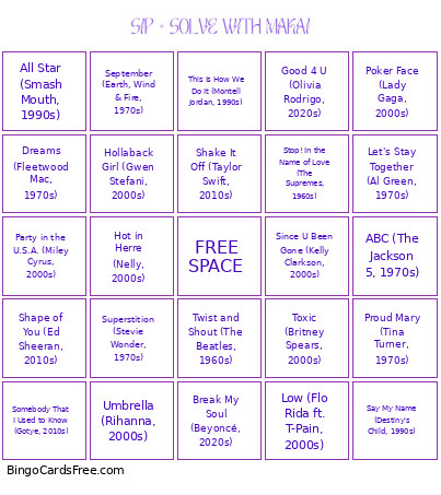 T R I M I N G O * W I T H * M A K A I Bingo Card