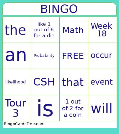 T3 Week11 Bingo Card