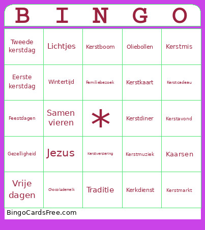 Taalcafe Bingo Card