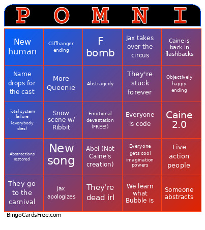 TADC Bingo Card