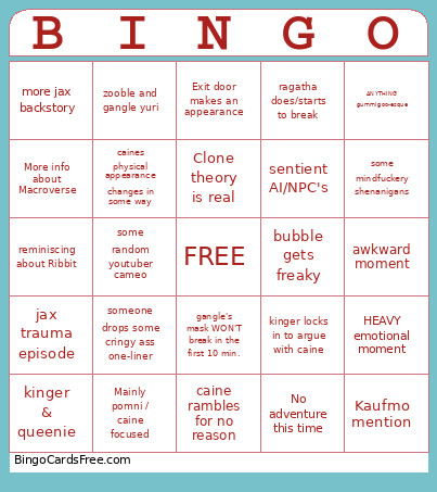 TADC Ep.8 Bingo Card