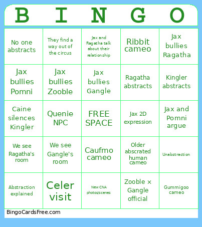 TADC Ep.8 Bingo Card